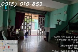 Cần bán nhà mặt tiền - 144m2 - Đường 57B, Phường Tân Tạo, Bình Tân, HCM.